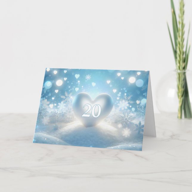 20th Anniversary Winter Heart Card (Front)