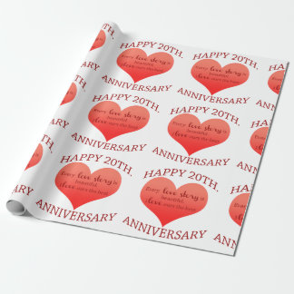 20th. Anniversary Wrapping Paper