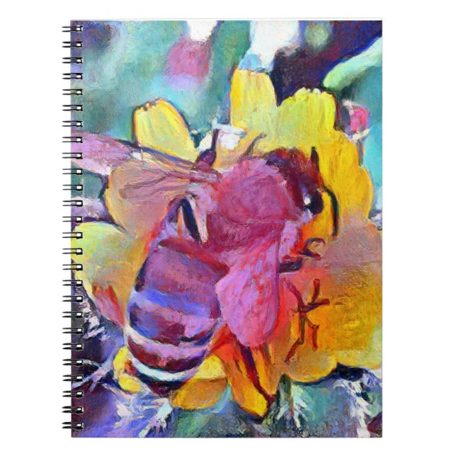 20th August National Honeybee day A.I. + photo bee Notebook (Front)