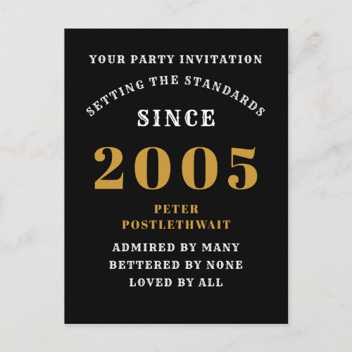 20th Birthday 2005 Black Gold