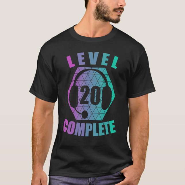 20th Birthday 20 Years Gamer Gaming Console Video  T-Shirt (Front)