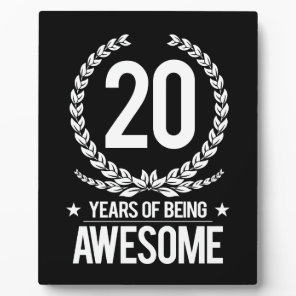 20th Birthday (20 Years Of Being Awesome) Plaque