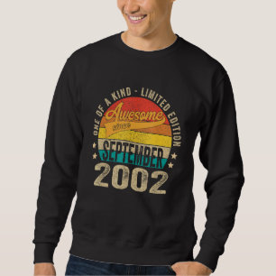 20th Birthday Awesome Since September 2002 20 Ye Sweatshirt