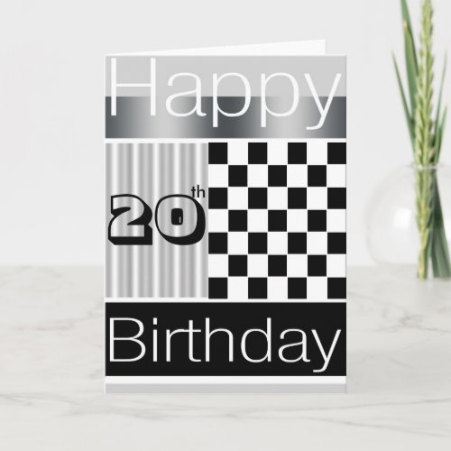 20th Birthday Card