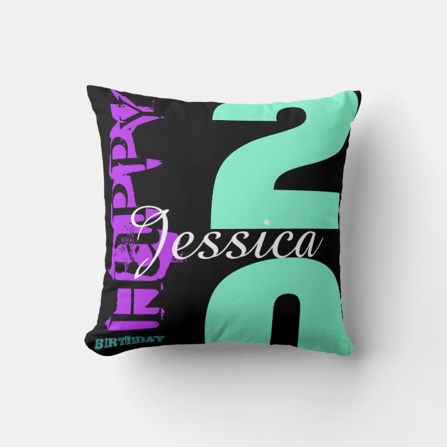 20th Birthday Celebration Personalized POP Pillow (Front)
