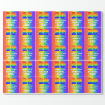 [ Thumbnail: 20th Birthday: Colorful, Fun Rainbow Pattern # 20 Wrapping Paper ]