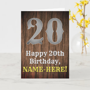 20th Birthday: Country Western Inspired Look, Name Card