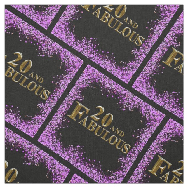 20th Birthday  Fabric (Swatch)