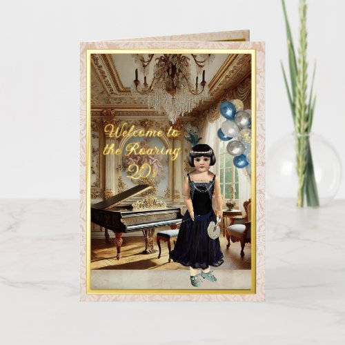 20th Birthday Folded Foil Card