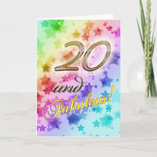 20th birthday for someone Fabulous Card