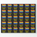 [ Thumbnail: 20th Birthday: Fun, Colorful Rainbow Inspired # 20 Wrapping Paper ]