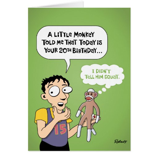 20th Birthday Funny Greeting Card | Zazzle