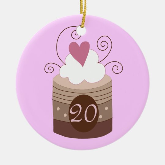 20th Birthday Gift Ideas For Her Ceramic Ornament | Zazzle.com