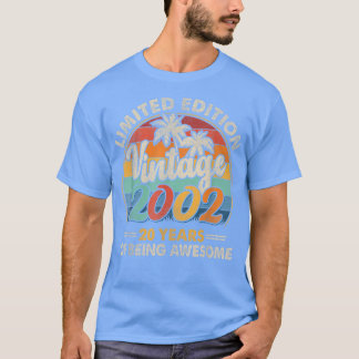 20th Birthday Gift Vintage 2002 20 Years Of Being  T-Shirt