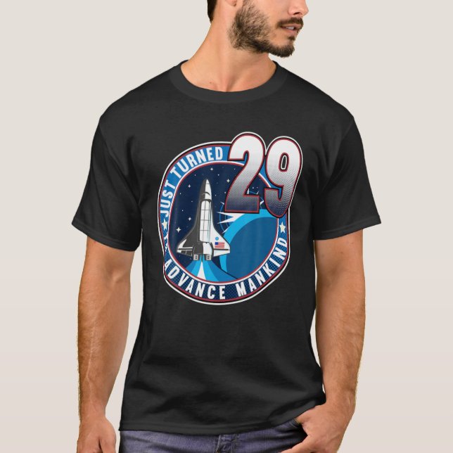 20Th Birthday I To Advance Mankind I Adult Astrona T-Shirt (Front)