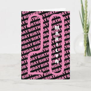 20th Birthday in Pink Card