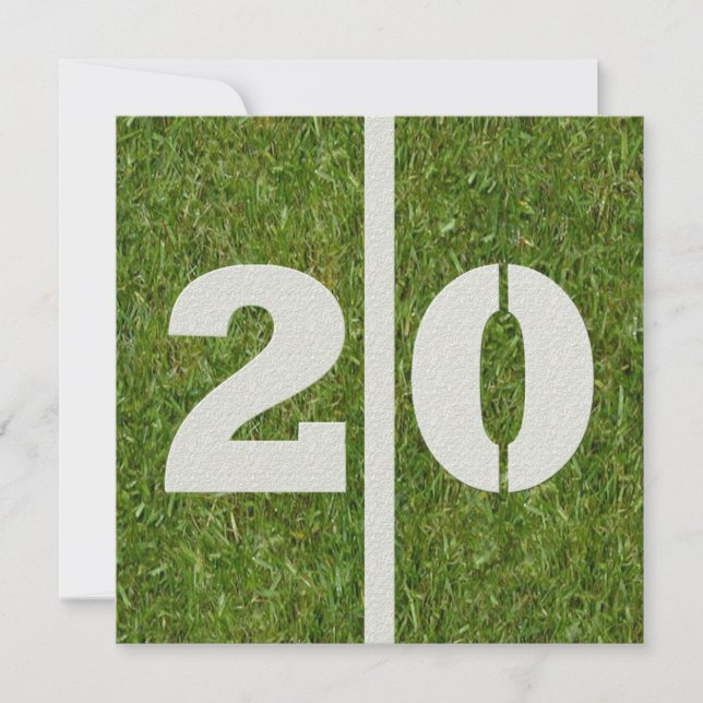 20th Birthday Invitation (Front)