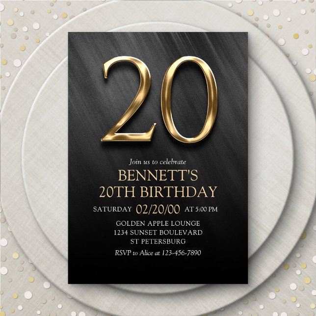 20th Birthday Invitation (Creator Uploaded)