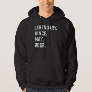 20th Birthday  Legendary Since May 2002 20 Years O Hoodie