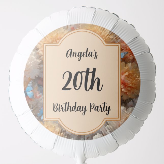 20th Birthday Party Balloon (Front)