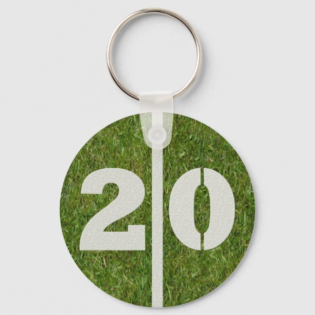 20th Birthday Party Favor Keychain (Front)