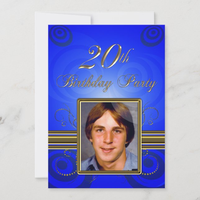 20th Birthday party Invitation (Front)