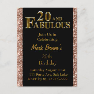 20th Birthday Postcard