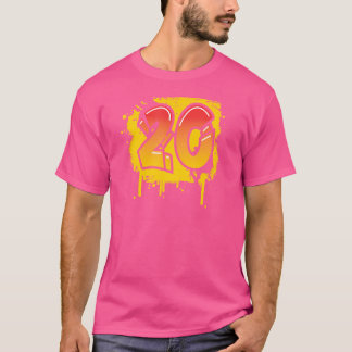 20Th Birthday Present Men Women Cool Spray Hiphop T-Shirt