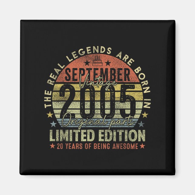20th Birthday Real Legends September 2005 20 Years Magnet (Front)
