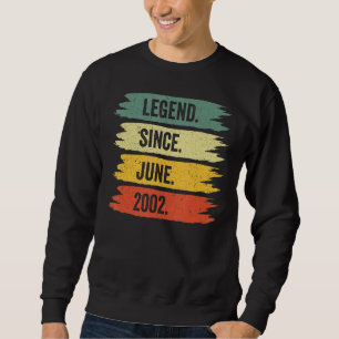 20th Birthday Retro Vintage Legends Were Born In J Sweatshirt