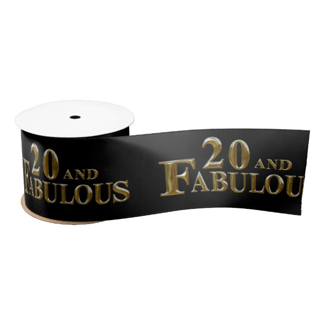 20th Birthday  Satin Ribbon (Spool)