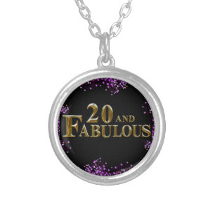 20th Birthday Silver Plated Necklace