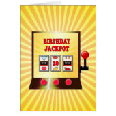 20th birthday slot machine card (Front)