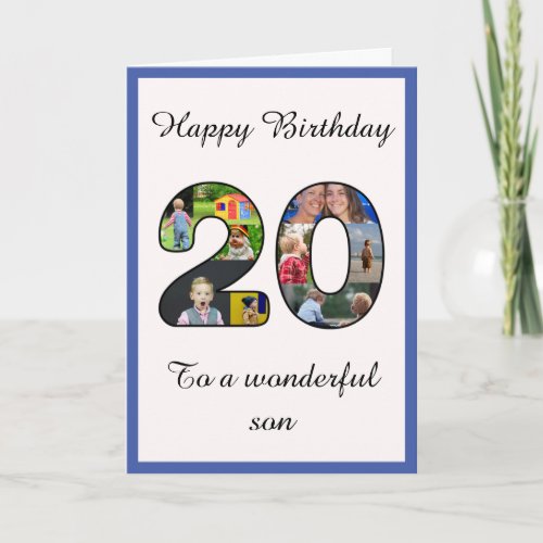 20th Birthday Son Photo Collage Template