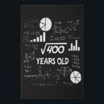 20th Birthday Square Root Math 20 Years Old Bday Faux Canvas Print<br><div class="desc">Birthday Design For anyone who's horoscope say difficult & Stubborn But totally worth.Wear it with pride at work,  school gym perfect to pair with shorts,  leggings or jeans for a casual yet trendy Look</div>