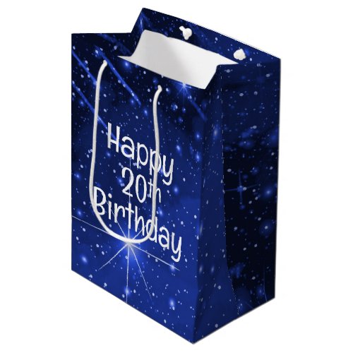 20th Birthday Star Galaxy Medium Gift Bag