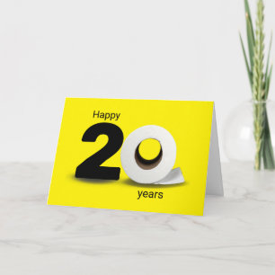 20th Birthday Toilet Paper Roll Card