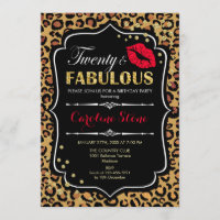 20th Birthday - Twenty Fabulous Leopard Print