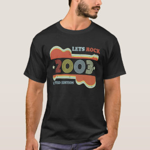 20th Birthday Vintage Guitar  Retro Lets Rock 2003 T-Shirt