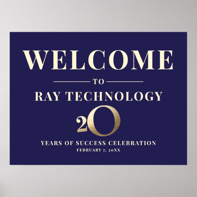 20th Business Anniversary Welcome Sign (Front)