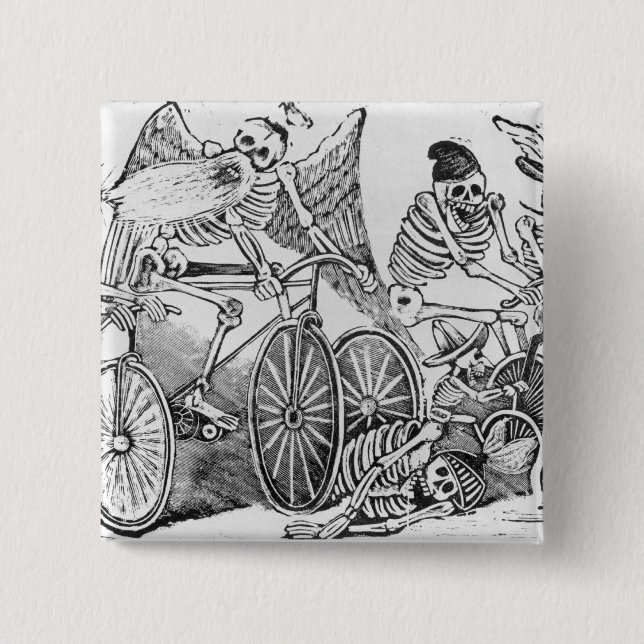 20th century Calavera Pinback Button (Front)