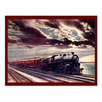 20th Century Limited Leaving Chicago 1909 Vintage Postcard