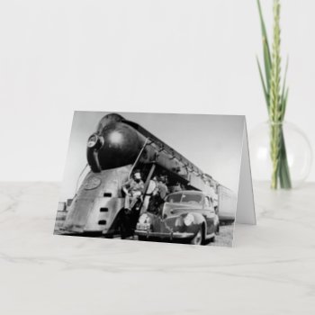 20th Century Limited Vintage New York Central Rail Foil Greeting Card by scenesfromthepast at Zazzle