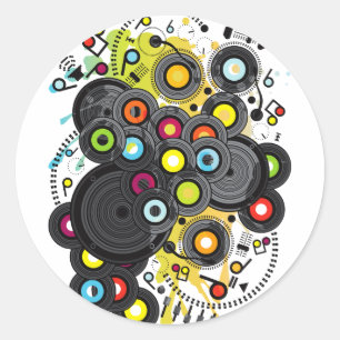 20th-Century Music Classic Round Sticker