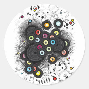 20th-Century Music Classic Round Sticker