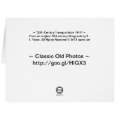 20th Century Transportation 1910 Cards (Back Horizontal)