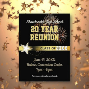 20th Class Reunion Invite Postcard