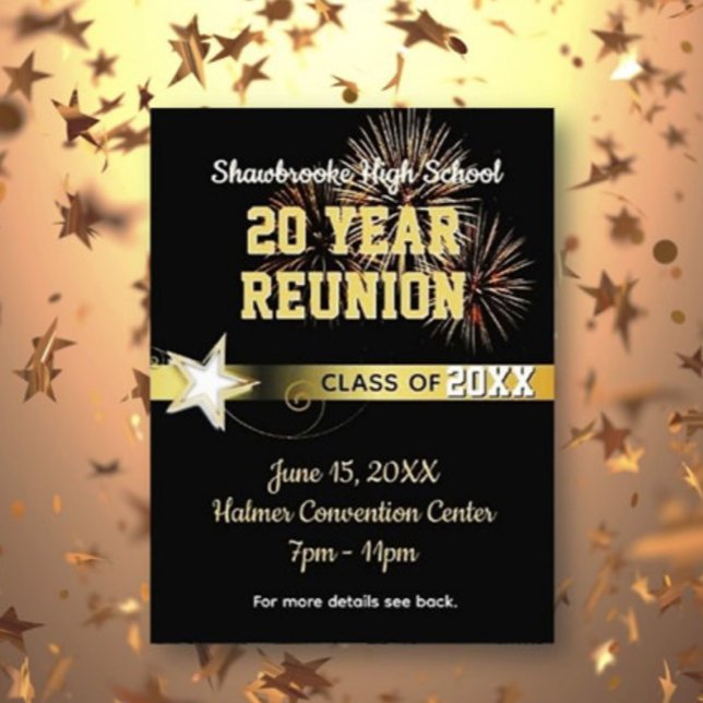 20th Class Reunion Invite Postcard (Creator Uploaded)