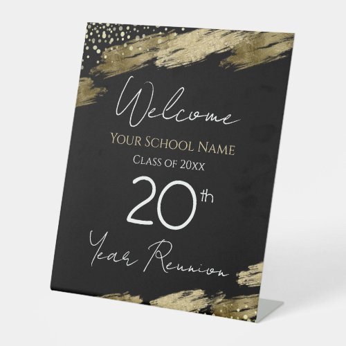 20th Class Reunion Welcome  Pedestal Sign