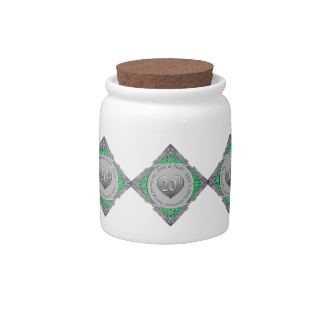 20th Emerald Anniversary Candy Jar (Front)